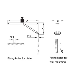Folding Bracket - 30kg capacity per pair - Image 2