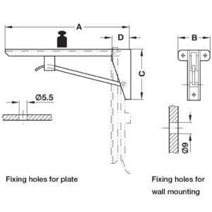 Folding Bracket - Hebgo - 150 kg Load Bearing Capacity - Image 2