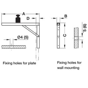 Hafele Adjustable Folding Bracket - Image 3