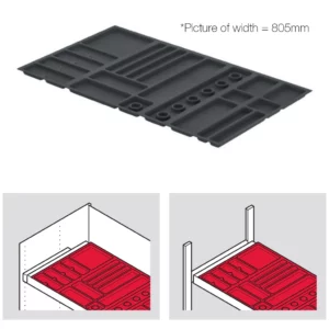 Hafele DressCode Jewellery Insert, Anthracite Grey - Image 2