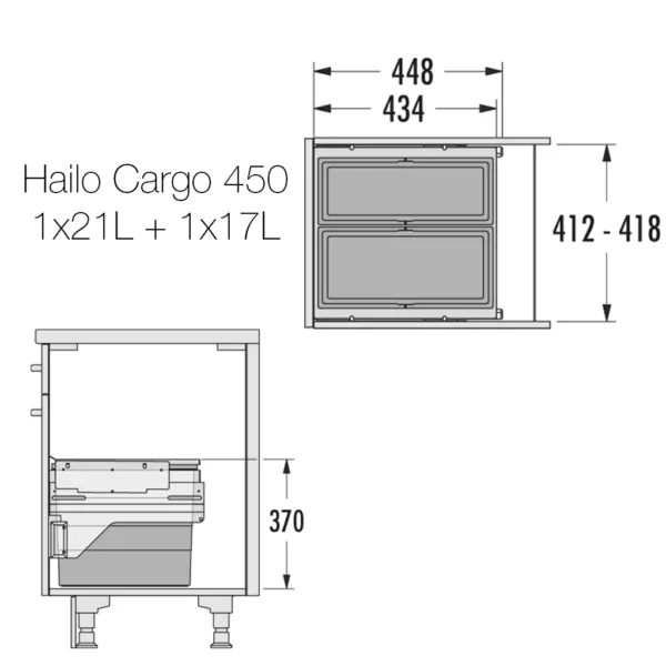 Hafele Hailo Cargo Bin
