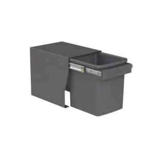 Hideaway Waste Bin Compact Soft-Close 1x15 Ltr (Door Pull) - Image 3