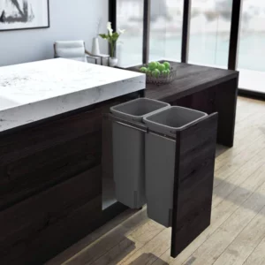 Hideaway Waste Bin Compact Soft-Close 2x35 Ltr (Door Pull) - Image 5