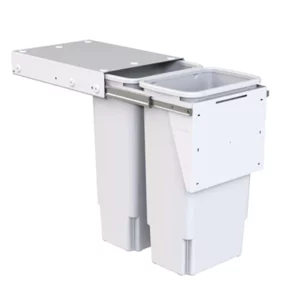 Hideaway Waste Bin Compact Soft-Close 2x35 Ltr (Door Pull) - Image 4