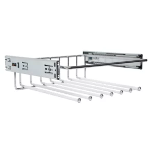 Starax Pull-Out Tie Rail Rack, Chrome polished - Image 3