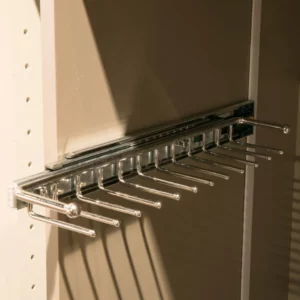 Starax Pull-Out Tie Rail Rack, Chrome polished - Image 1