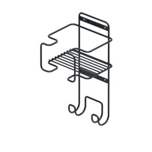 Storg Riki Wall Mount Iron Storage Rack, Anthracite - Image 1