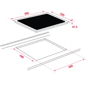 Hafele 60cm Ceramic Cooktop - Image 3