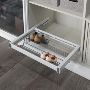 Pull-Out Shoe Drawer 600mm, Aluminium frame, Steel Rack - Image 3