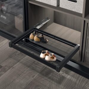 Pull-Out Shoe Drawer 600mm, Aluminium frame, Steel Rack - Image 4