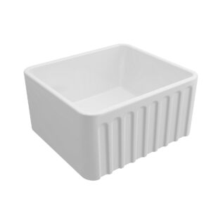 Turner Hastings, Novi 50, Single Bowl Butler Sink, White Gloss - Image 2