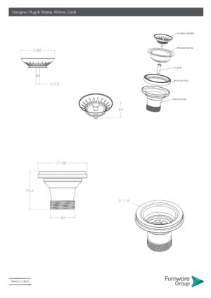 90mm Designer Plug & Waste - Image 3