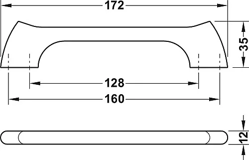 Nickel Plated Matt Kitchen Cabinet Handle, M Shape