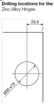 Bifold Door Concealed Hinge 180 Degree