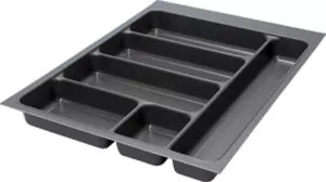 Drawer Insert, Cutlery Tray for Kitchen Drawer, Grey