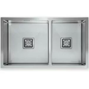 Squareline 1 & 3/4 Bowl Sink - Linen - Stainless Steel Squareline 1 & 3/4 Bowl Sink - Linen - Stainless Steel