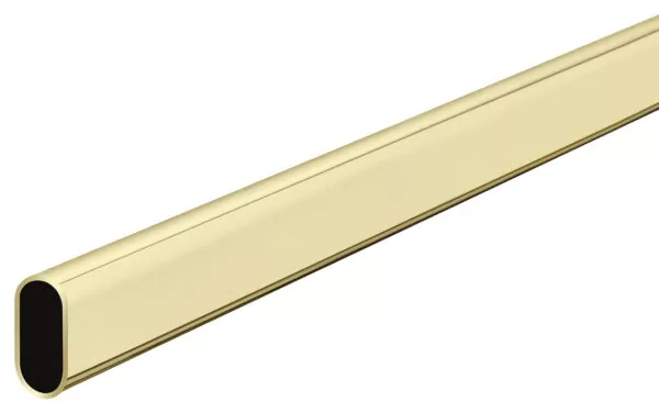 Oval Wardrobe Rail for Clothes, Steel Brass Plated Oval Wardrobe Rail for Clothes, Steel Brass Plated