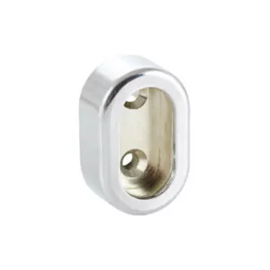 Flange For Oval Wardrobe Tube With Cover, Chrome Plated