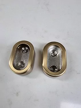 Flange For Oval Wardrobe Tube With Cover, Screw Fix, 2pcs