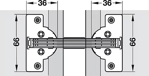 Mitred Hinge, GS 45, Opening Angle 135°