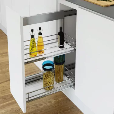 Vauth-Sagel Sub Side-2 V15 Side Pull-Out 2 Shelf, Base 400mm Vauth-Sagel Sub Side-2 V15 Side Pull-Out 2 Shelf, Base 400mm