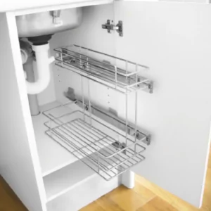 Veronar Under Sink Storage Rollout, Universal Mount, Chrome Plate