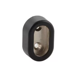 Flange For Oval Wardrobe Tube With Cover, Screw Fix, Matt Black