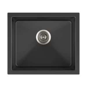 Salsa Single Bowl Sink, Universal, Black