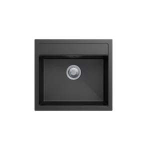 Waltz 560FE Single Bowl Sink, Universal, Black