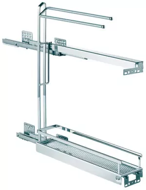 No. 15 Pull Out - Towel Rail for Kitchen, Bright Chrome
